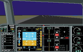 A320 Airbus: Edition Europa (DOS) screenshot: On the runway...