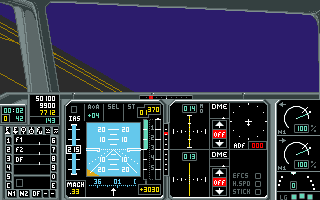 A320 Airbus: Edition Europa (DOS) screenshot: Heading for destination