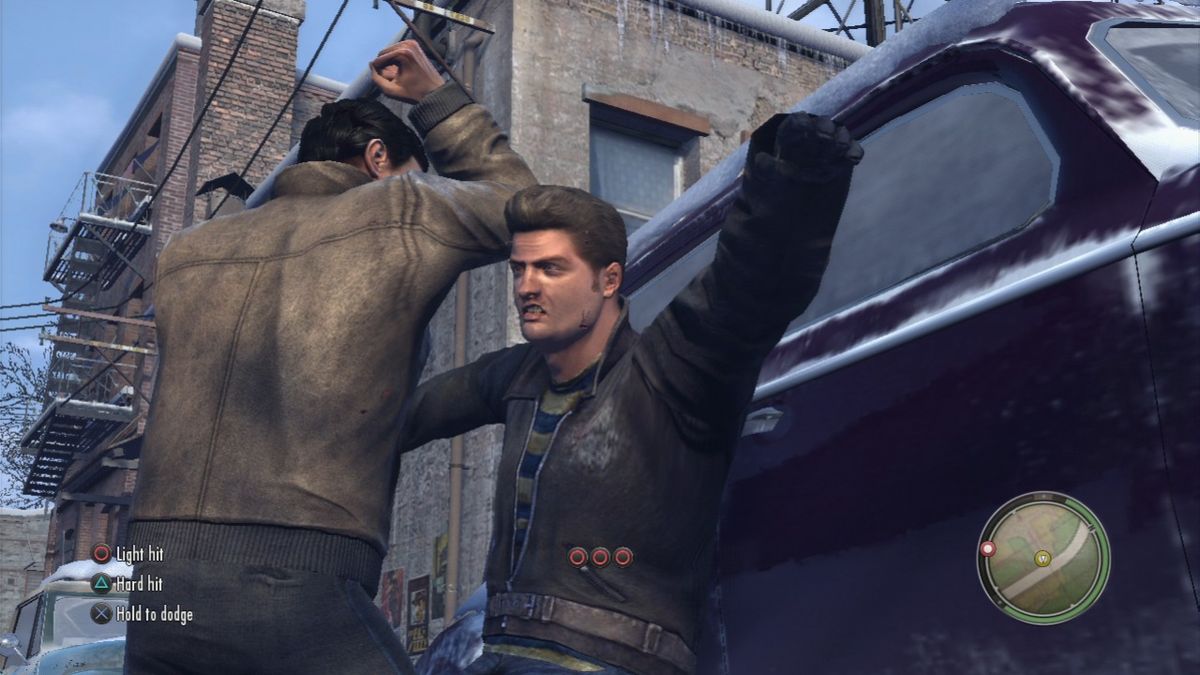 Mafia II (PlayStation 3) screenshot: Street fighting finishing move