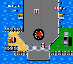 Bump 'N' Jump (NES) screenshot: Made it to the finish line
