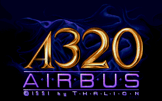 A320 Airbus: Edition Europa (DOS) screenshot: Title screen