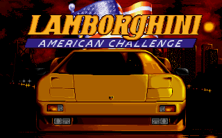 Lamborghini: American Challenge (DOS) screenshot: Title (Lamborghini version)