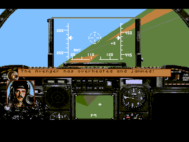A-10 Tank Killer (Amiga) screenshot: Flying