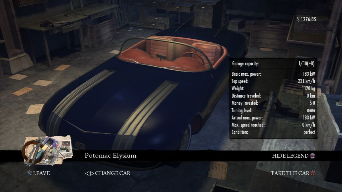 Mafia II: Renegade Pack (PlayStation 3) screenshot: Potomac Elysium, garage view