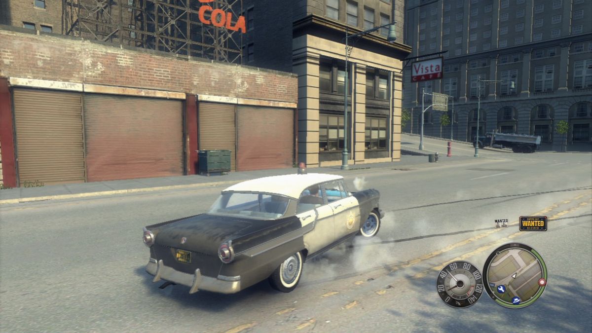 Mafia II (PlayStation 3) screenshot: Stealing a police car