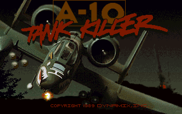 A-10 Tank Killer (DOS) screenshot: Title screen (MCGA/VGA)