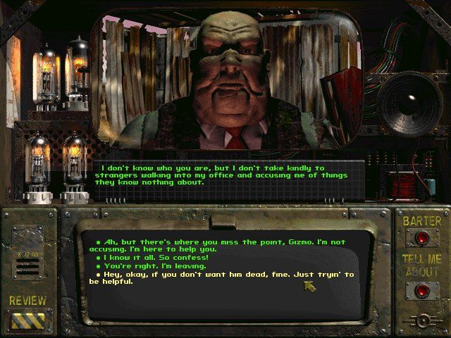 Fallout (Windows) screenshot: A little organized murder for a fistful of bottlecaps