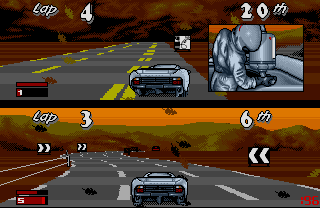 Jaguar XJ220 (Amiga) screenshot: Canada (2 Players Game)