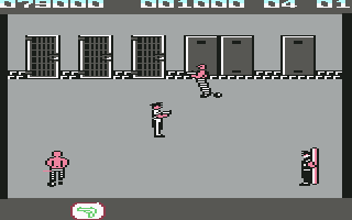 Jail Break (Commodore 64) screenshot: The kidnapped warden