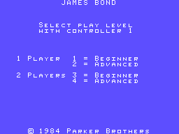 James Bond 007 (ColecoVision) screenshot: Title screen