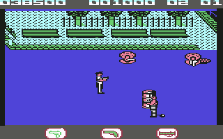 Jail Break (Commodore 64) screenshot: Stage 2