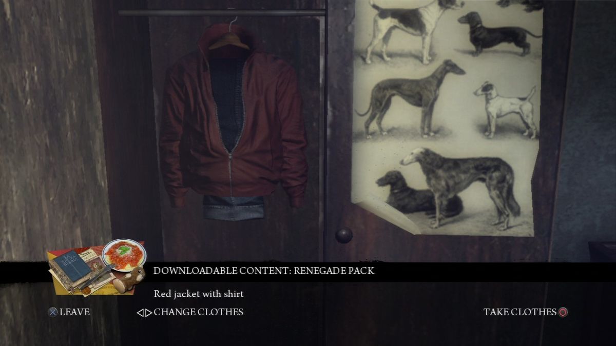 Mafia II: Renegade Pack (PlayStation 3) screenshot: Red jacket with shirt, Vito's bedroom closet