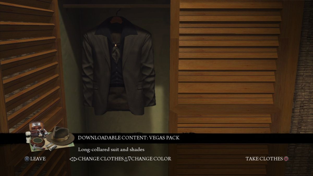 Mafia II: Vegas Pack (PlayStation 3) screenshot: Long-collared suit and shades, Vito's new apartment, version #2