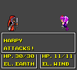 Crystal Warriors (Game Gear) screenshot: Sending a harpy to attack an enemy magician