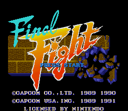 Final Fight (SNES) screenshot: [Final Fight] Title Screen