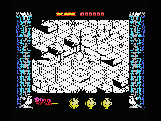 Mad Mix 2: En el castillo de los fantasmas (MSX) screenshot: Run from the monsters