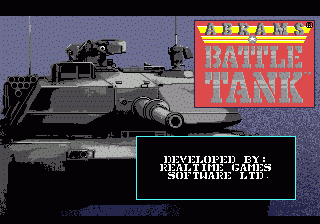 Abrams Battle Tank (Genesis) screenshot: Developer credit