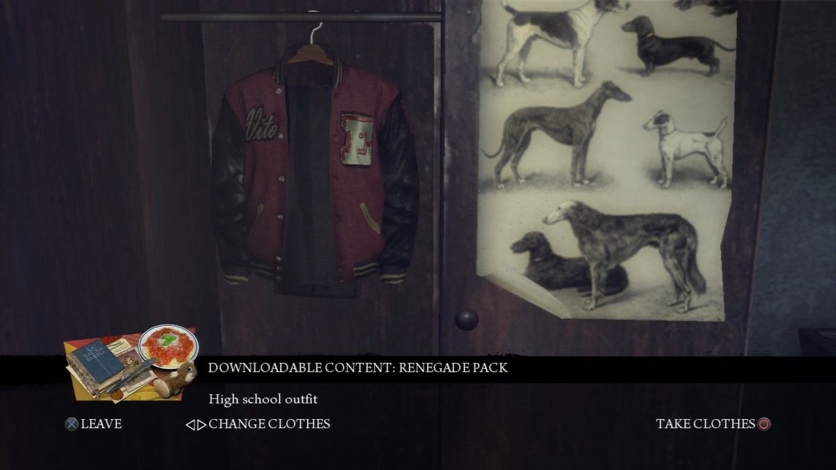 Mafia II: Renegade Pack (PlayStation 3) screenshot: High school outfit, Vito's bedroom closet