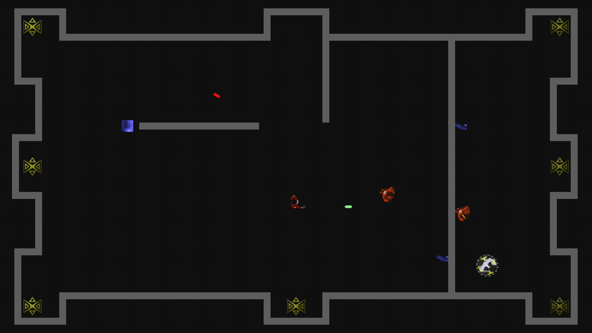 Tassurus 3012 (Xbox 360) screenshot: We are blocked by a wall... (Trial version)