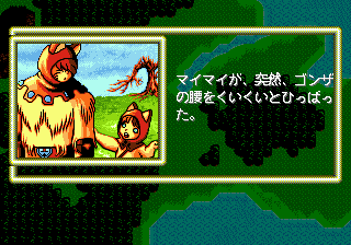 Burai: Hachigyoku no Yūshi Densetsu (SEGA CD) screenshot: The two wosshus are having a conversation