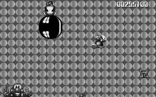 James Pond 2: Codename: RoboCod (DOS) screenshot: Black & White - only in this level!