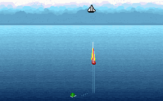 Lone Eagle: Colombian Encounter (DOS) screenshot: The sea