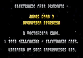 James Pond 3 (Genesis) screenshot: Title