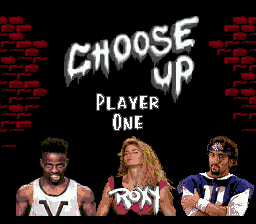Jammit (Genesis) screenshot: Choosing your player