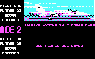 ACE 2 (DOS) screenshot: Mission Acomplished