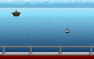 Lone Eagle: Colombian Encounter (DOS) screenshot: Crap! Pirates!