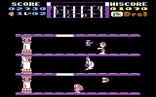Drol (Commodore 64) screenshot: There are many varieties of deadly enemies