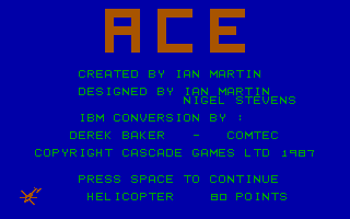 ACE: Air Combat Emulator (DOS) screenshot: opening credits