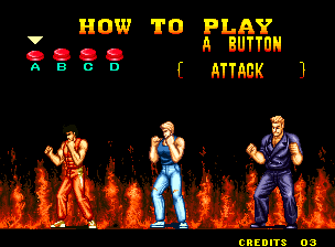 Burning Fight (Neo Geo) screenshot: How to Play