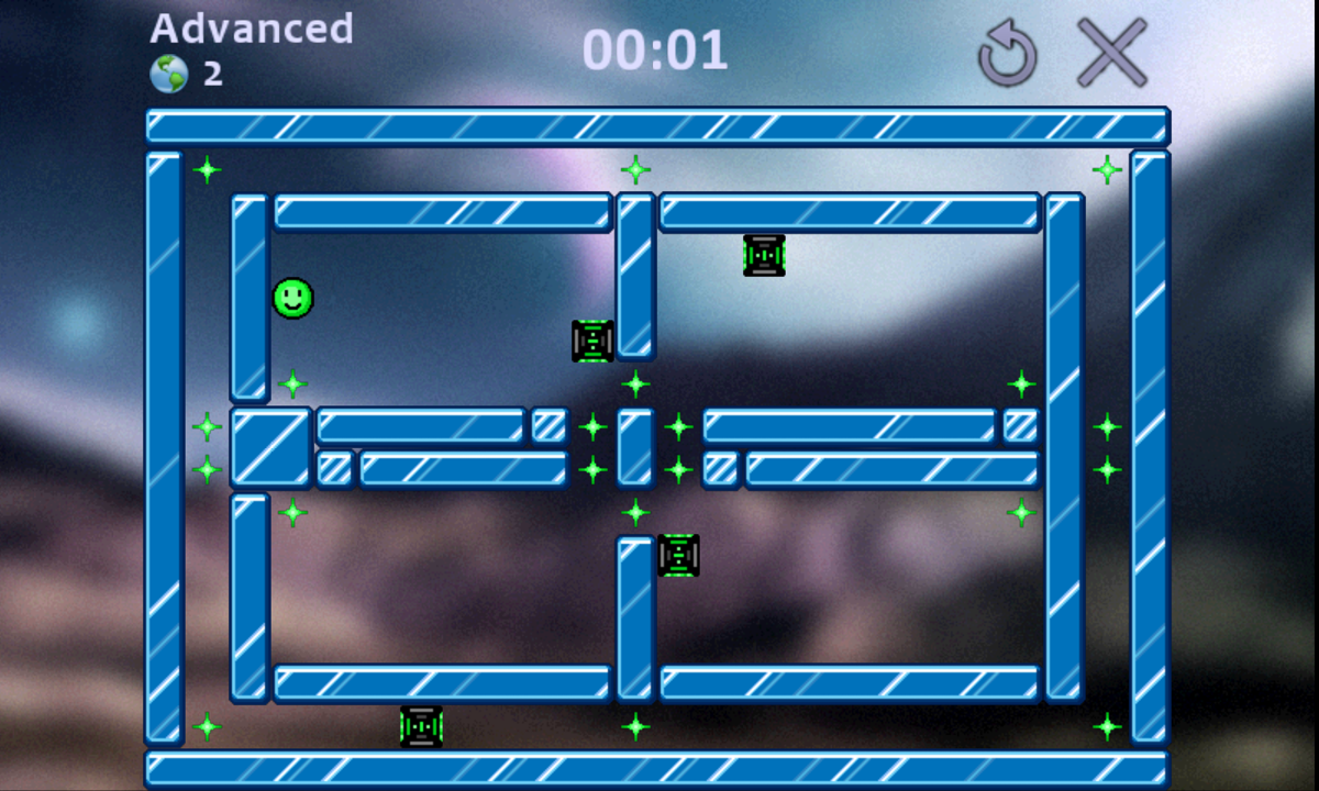Yopaz IceStar (Android) screenshot: Teleporters are introduced here.