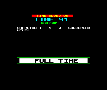 Cup Manager (ZX Spectrum) screenshot: Into round 5