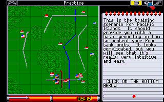 Pacific Islands (DOS) screenshot: Map