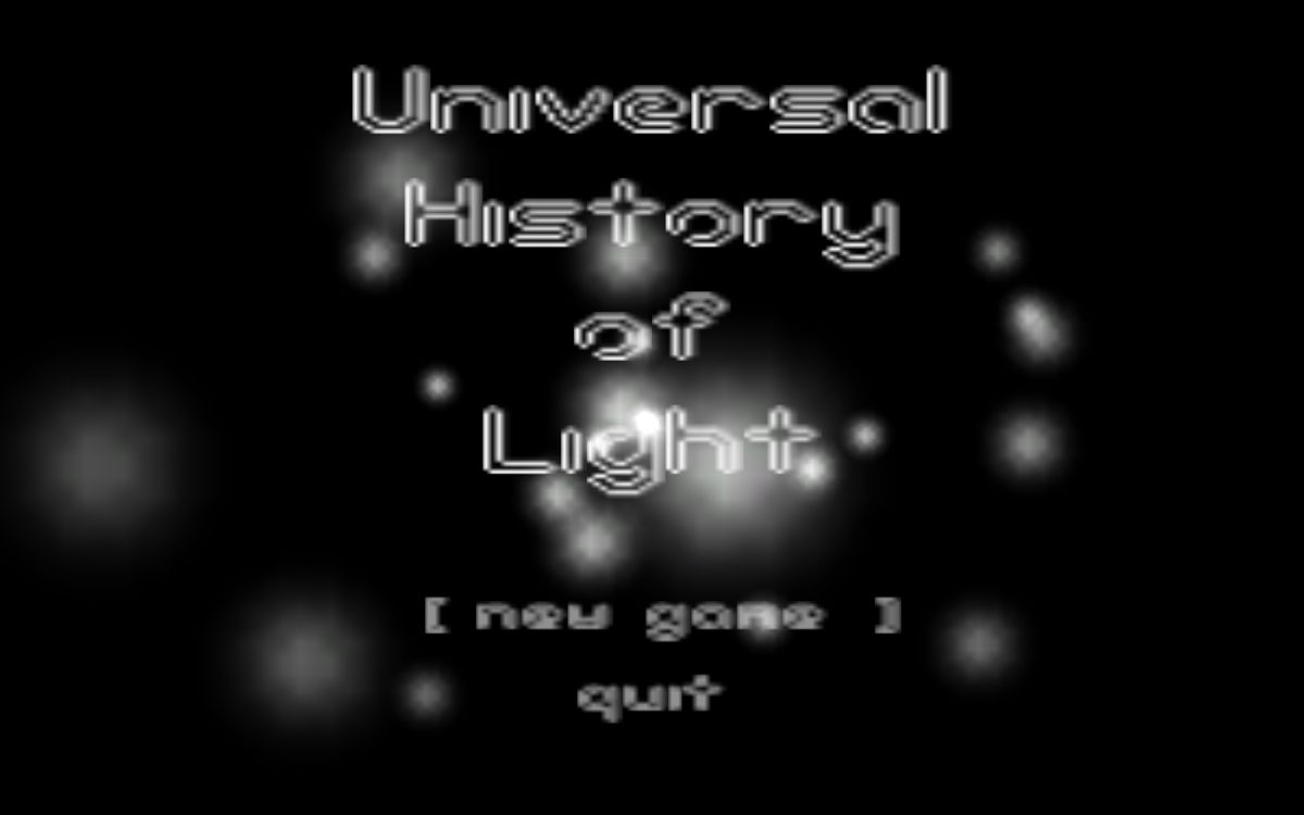 Universal History of Light (Windows) screenshot: Title screen