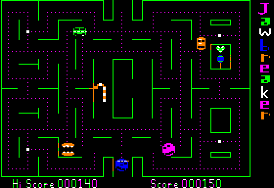 Jawbreaker (Apple II) screenshot: Starting level