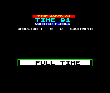 Cup Manager (ZX Spectrum) screenshot: It's all over