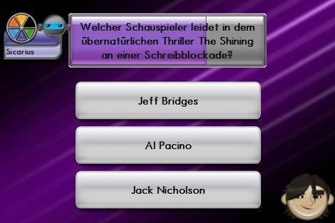 Trivial Pursuit (iPhone) screenshot: Another movie-question.