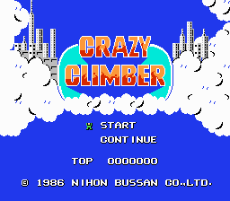 Crazy Climber (NES) screenshot: Title
