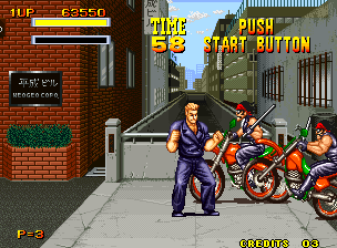 Burning Fight (Neo Geo) screenshot: Downtown