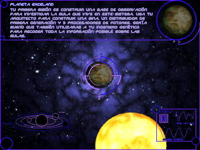 Genewars (DOS) screenshot: Briefing