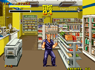 Burning Fight (Neo Geo) screenshot: The Sun Market