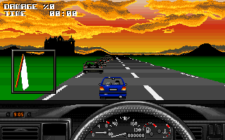 Burning Rubber (Amiga) screenshot: 01. Scotland-Ingame