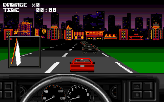 Burning Rubber (Amiga) screenshot: 10. Las Vegas-Ingame