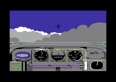 Ace of Aces (Commodore 64) screenshot: Over the clouds