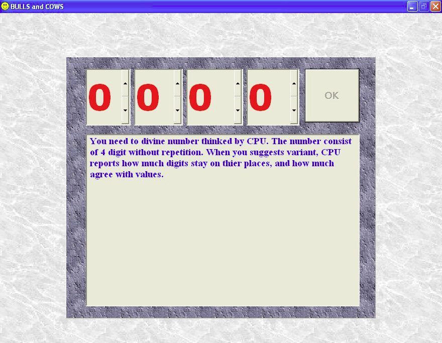 555 Games XP Championship (Windows) screenshot: This is a simple number guessing game like Mastermind. How did this game description get past the localisation/quality control checks