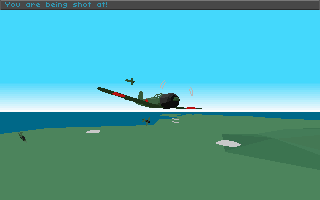 Aces of the Pacific (DOS) screenshot: The dreaded Zero!