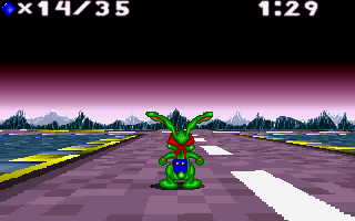 Jazz Jackrabbit: Holiday Hare 1994 (DOS) screenshot: One of the bonus stages